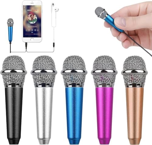 Mini Portable Vocal/Instrument Microphone For Mobile phone laptop Notebook iPhone Sumsung Android With Holder Clip - Blue