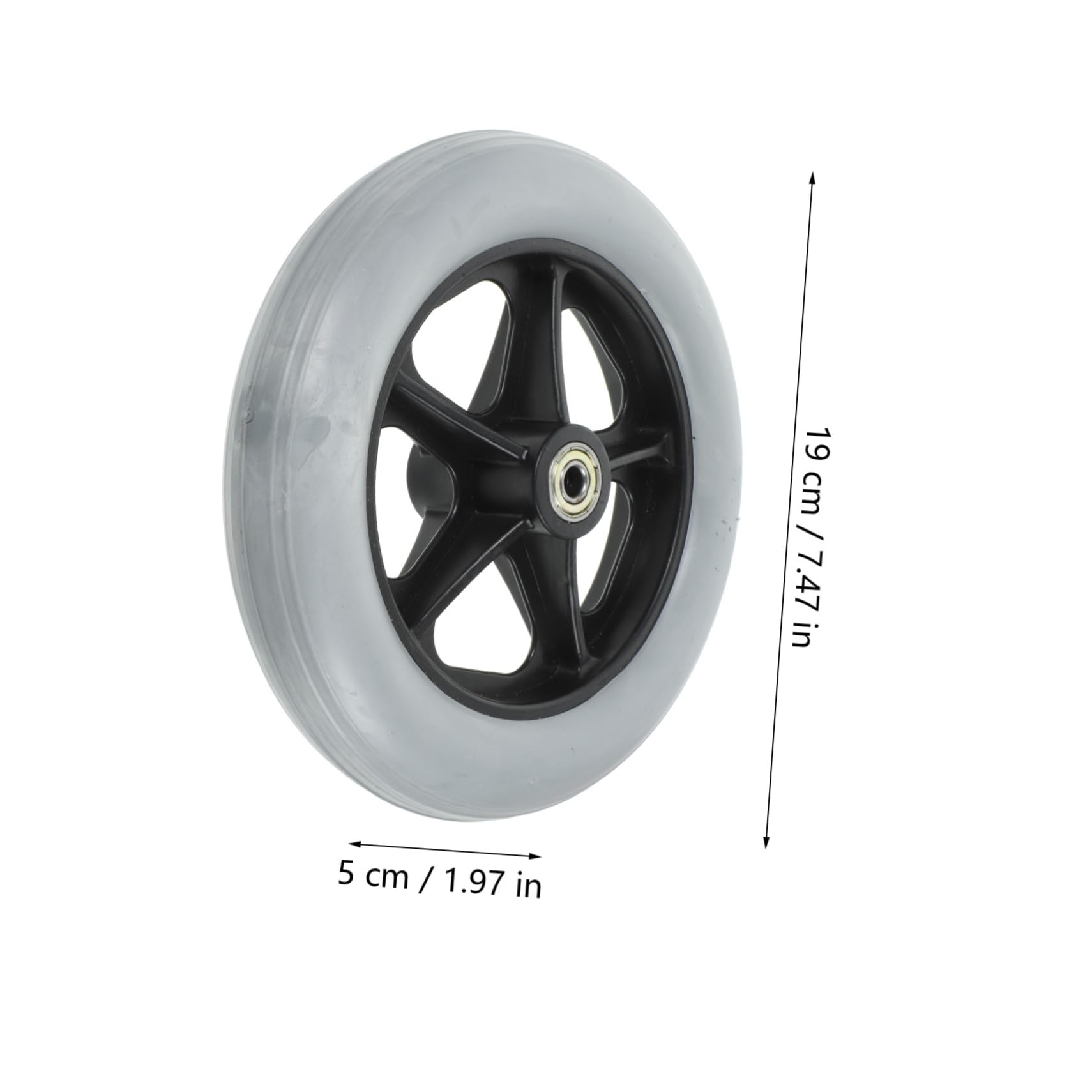 KOMBIUDA 2pcs Drive Wheelchair Replacement Parts Replacement Wheels for Walkers Wheelchair Front Wheels Replacement Walker Wheels Drive Wheelchair Front Wheels Wheelchair Bearings Grey Iron