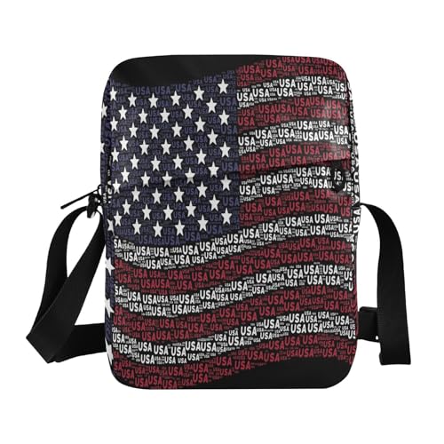 Usa State Flag American messenger bags crossbody bag men Cross Body Purses Adjustable Strap for Shopping outdoor sports