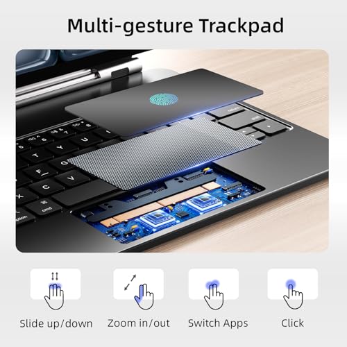 Image of for iPad Pro 11 inch M5 2025 & M4 2024 case with keyboard ,Magic Keyboard iPad Pro 11 inch M5 2025 & M4, Magnetic Attach,Multi-Gesture Trackpad,7-color backlight,Shortcut keys,Auto sleep /awake,Black