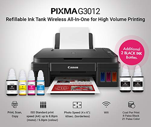 Image of Canon Pixma G3012 All-in-One Wireless Ink Tank Colour Printer