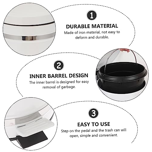 Contenedor de basura con pedal estilo industrial Cabilock miniatura 4