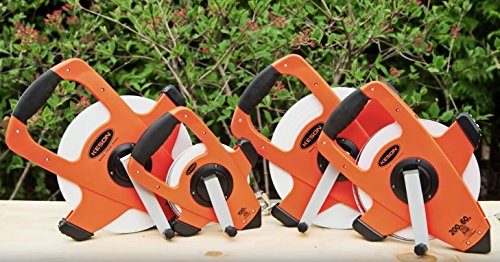 Cinta métrica larga 3/8 pulg x 300 pies color naranja miniatura 3