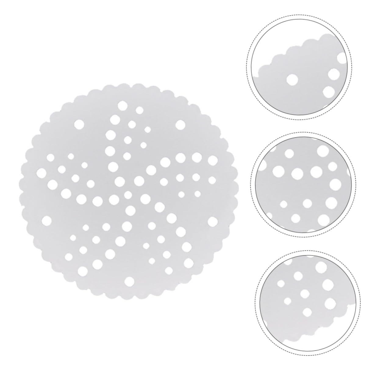 KICHOUSE Gravy Fat Absorbing Paper Parchment Baking Sheets Perforations 500pcs Set