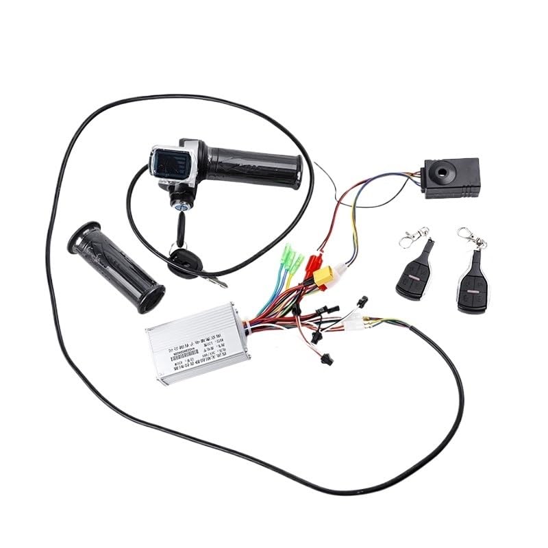 Scooter électrique e-Bike 24v 36v48v60v Guidon contrôleur de Vitesse d'accélérateur écran LCD Accessoires de contrôleur Bldc Écran d'affichage pour Trottinette électrique(36v 1set)