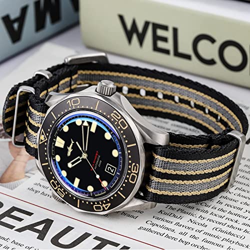 Image of watchdives Nylon Watch Band 20mm 22mm Multicolor Replacement Watch Straps for Men Women