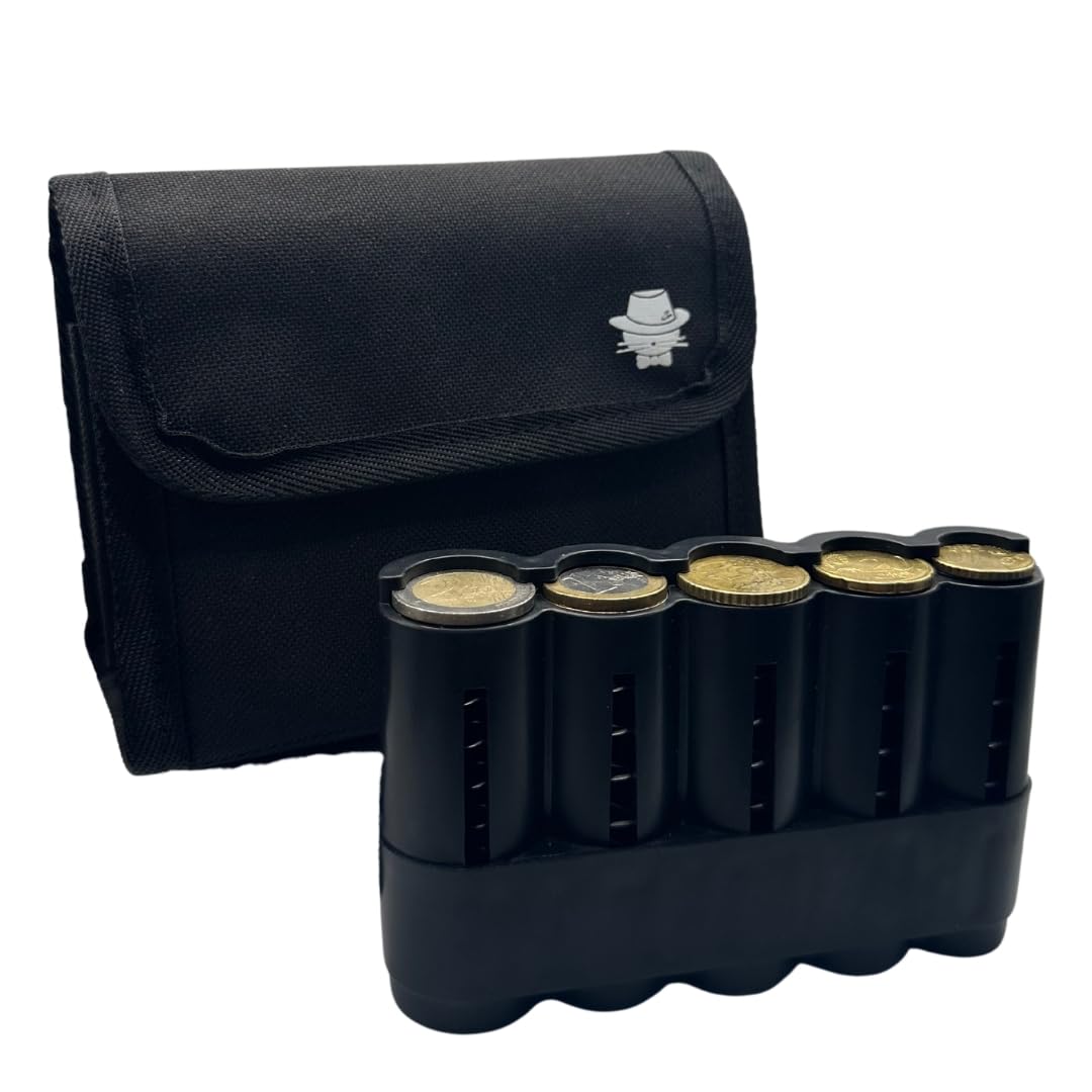 Marsupio compatto professionale con dispenser di monete, portamonete incluso, design leggero per camerieri, tassisti. Chiusura magnetica