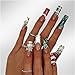 HOLLY LUXE - Handmade Press on nails, Long Short Press Nails Tips Full Cover 10Pcs HOLLY LUXE Press on Nails Fake Nails 3D Easy Wear