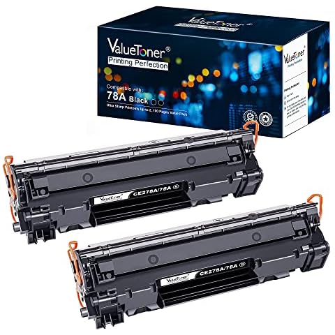 Valuetoner Compatible Toner Cartridge Replacement for HP 78A CE278A for Pro M1536dnf, P1606, P1606dn, P1566, P1560, M1536 MFP Printer ( Black, 2 Pack ) Cover