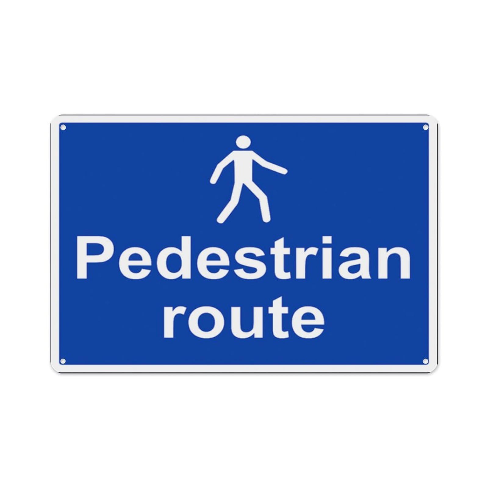 peiyeety Pedestrian Route Aluminum Tin Warning Signs For Home Outdoor Garden 8X12 Inches