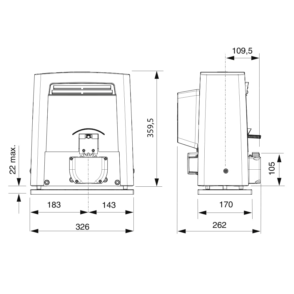 BKS12AGS automatisation MOT 230 V (CAME code 801MS-0080) ex BK-1200
