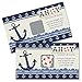 Big Dot of Happiness Ahoy Nautical - Baby Shower or Birthday Party Game Scratch Off Cards - 22 Count