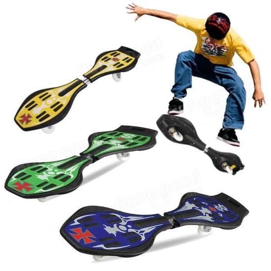 Halay Waveboard con waveboards ligero, skate, waveboard, StreetSurf, accesorios para ondas, bolsa de transporte gratis (verde)