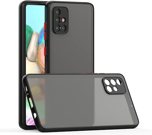 Miniatura 1 de Ahonest Funda para Samsung Galaxy A51 4G protege de huellas dactilaresShockScratchSlip Parte trasera de policarbonato duro a prueba de golpes con