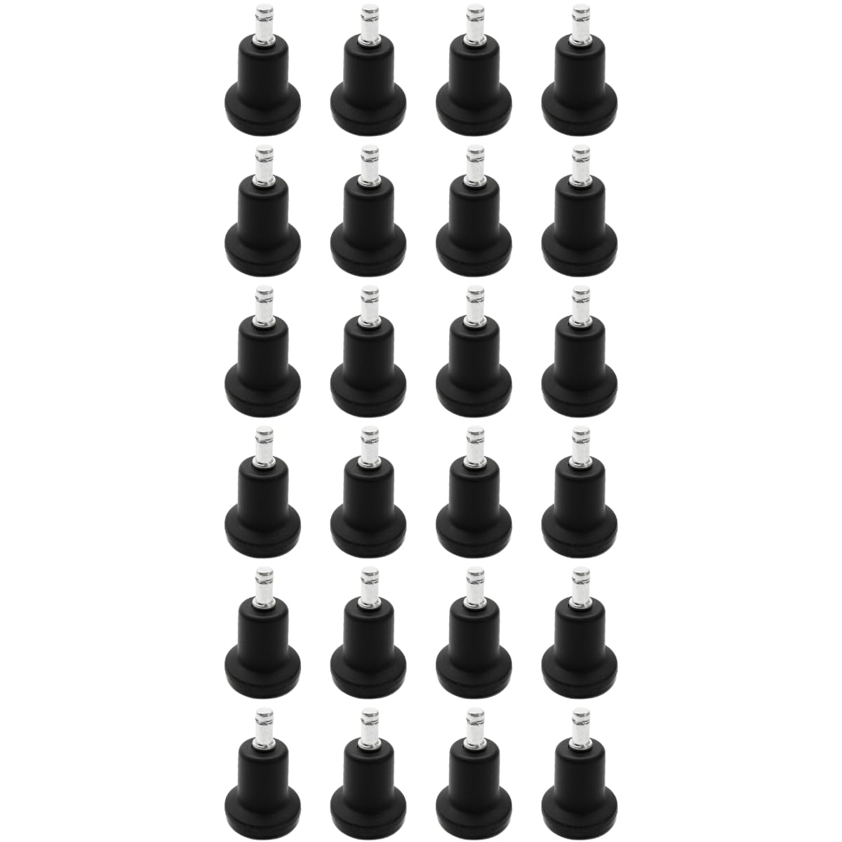 Caster Chair CompanyChromcraft Replacement Bell-Shaped Rolling Caster Castor Chair Wheels Stationary Converter Glides (Set of 24)