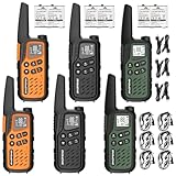 トランシーバー 無線機 免許不要 特定小電力 充電式 1400mAH リチウムイオンバッテリー・USB充電ケーブル・イヤホンマイク・ベルトクリップ付属 日本語説明書 6台セット