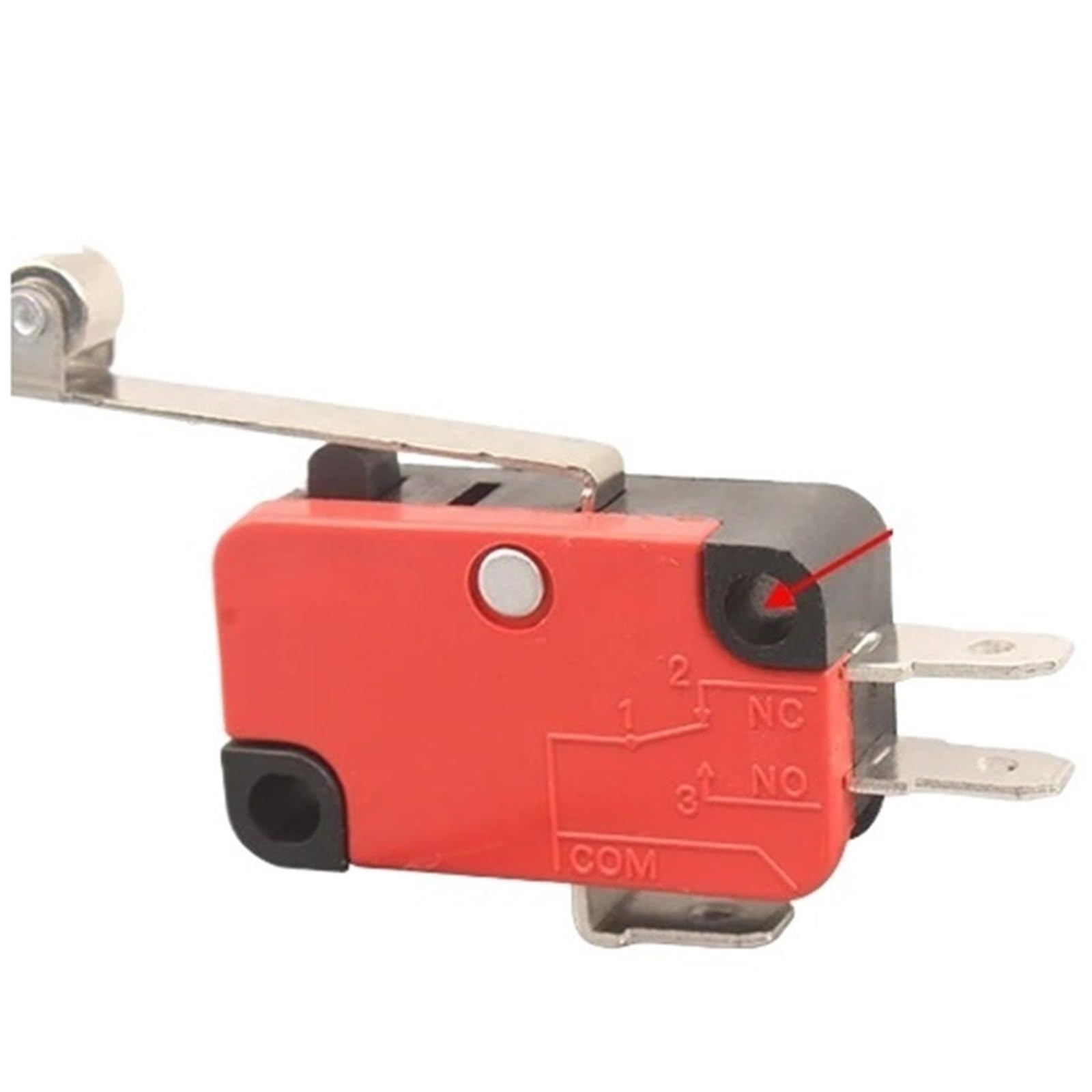 1 Uds Interruptor V-152-1C25 Braço de Alavanca SPDT 1NO 1NC 3 terminales Interruptor momentáneo 15a 250vac 16mm alavanca(V-151-1C25,10PCS_SILVER CONTACT)