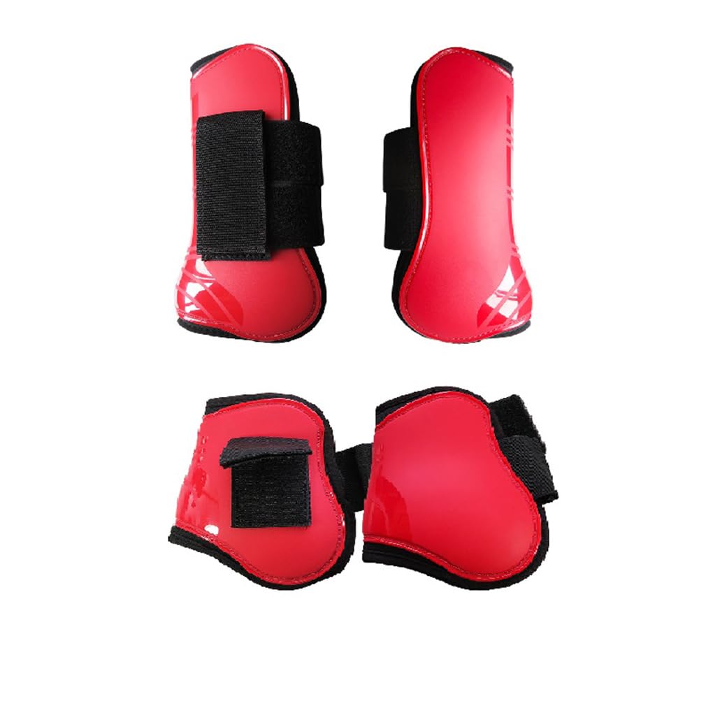 2 Pares de Suministros ecuestres, espinilleras para Caballos, Equipo de protección para Saltar con Cierre Nailon, muñequeras, Mallas Ajustadas, Azul, SG