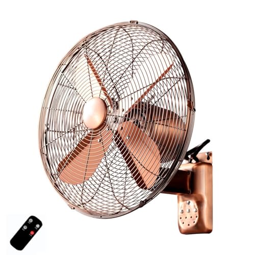 Ventilador De Pared Vintage, Ventilador De Pared con Control Remoto Inteligente De 16/18/20 Pulgadas, 3 Velocidades, 120° Oscilante, Temporizador De 7.5 H(18in)