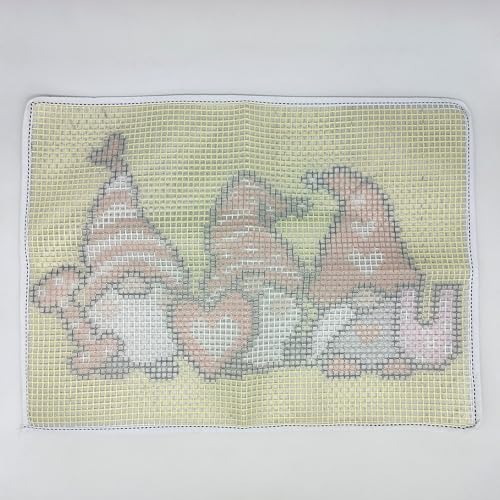 Image of Howie's Latch Hook Kits for Adults, DIY Christmas Gnomes Crochet Yarn Latch Hook Rug Kit for Adults, Color Preprinted Pattern Embroidery Decoration(Love, 19.69 x 14.96 inch)