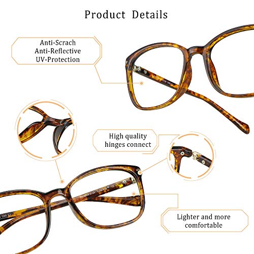 Image of LifeArt Blue Light Blocking Glasses, Anti Eyestrain, Computer Reading Glasses for Women /Men