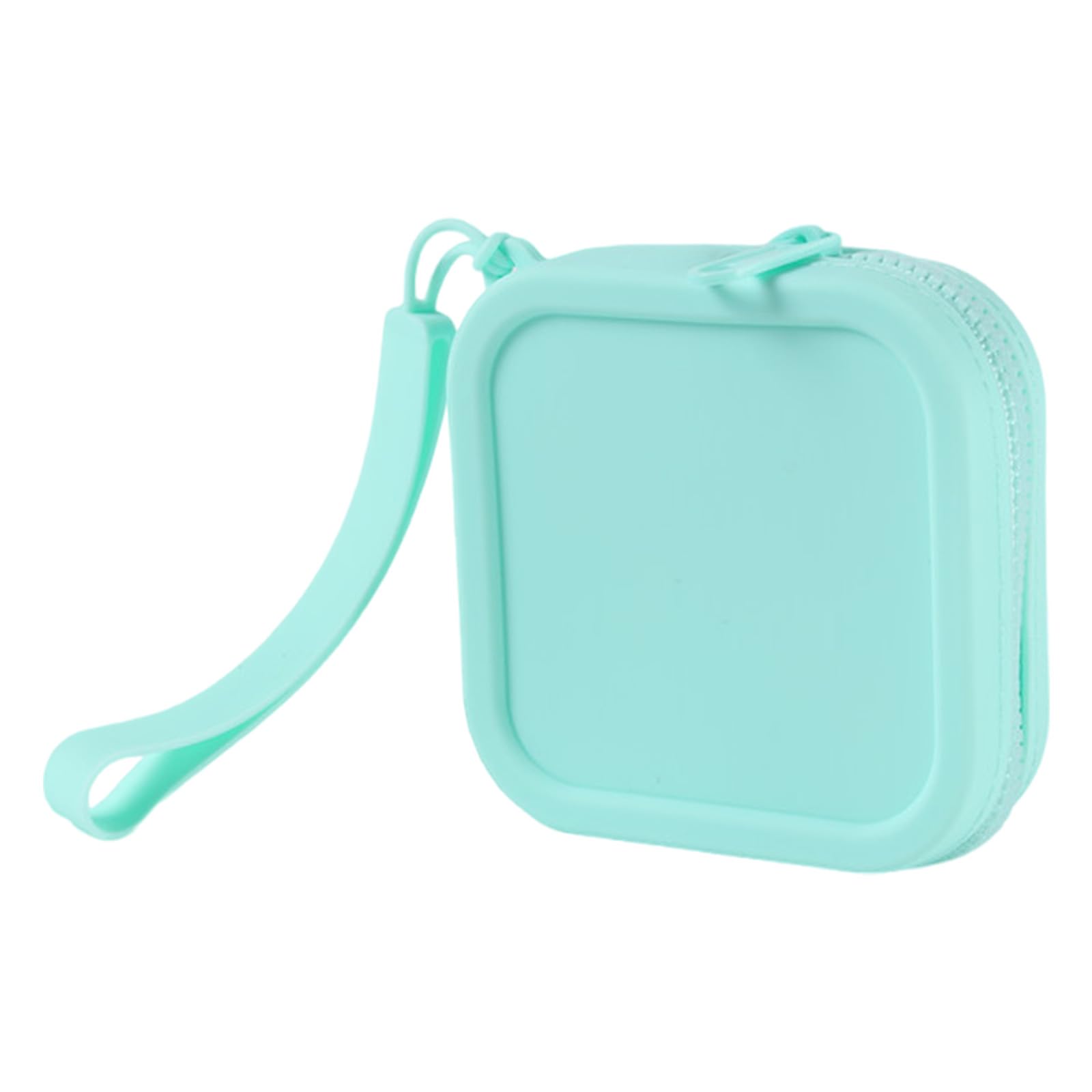 QUEENYARD Small Silicone Purse Bag,Small Square Silicone Purse Coin Bag Wallet Cosmetic Charging Cable Storage Case For Women Student