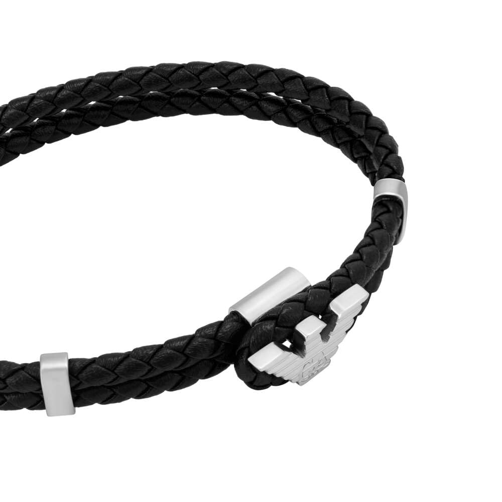 Emporio Armani Bracciale Uomo in acciaio inossidabile o pelle con chiusura toggle