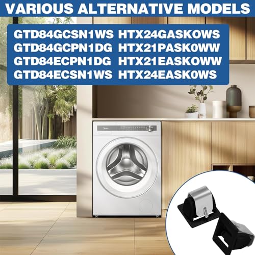 4-teilige schwarze Kühlschranktürschlossschnalle mit Federclip, Türverschlusszubehör, ersetzt 4512762, Ap6037347, Ps11766999, Eap11766999, We01x25316,Ersatz für Türverriegelung Kit