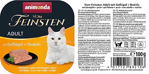 Animonda vom Feinsten 83210 Menue mit Geflügel+Nudeln 32 x 100 g Schale