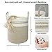 XUANGUO Cotton Rope Laundry Basket Hamper for Clothes Woven Storage Basket for Living Room Bedroom Boho Tall Rope Baskets for Blanket Toys Pillow Towels Baby Nursery Hamper Bin Large brown and white