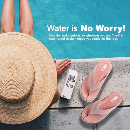 Image of FOOT UP Women's Anti-Skid Comfort Slippers | Ultra Soft Platform Flip Flops, Cushioned EVA Sole with Shock Absorbing Design, Lightweight Slip-On Footwear for Home Use, Indoor Areas & Outdoor Movement