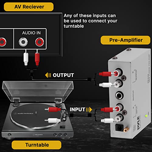 Pyle Ultra Compact Phono Preamp - Mini Turntable Preamp for Audio - Guitar, Microphone - RCA Input/Output for Record Player - Receiver - Amplifier - PP444 by Pyle - Image 3