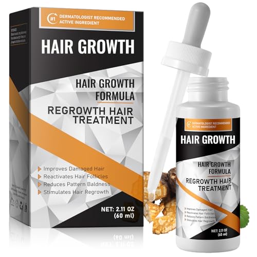 60ML Acelerador Crecimiento Pelo, Sérum de Crecimiento, Hidrata el Cuero Cabelludo, Crece Pelo Rapido para Hombres y Mujeres, Promueve el Crecimiento Pelo