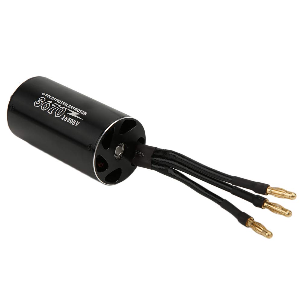 Drfeify Motor de Barco RC, Motor sin Escobillas de 2650 KV con Diseño de Alto par, Potencia de 1600 W para Barcos de Control Remoto y Coches RC de Alta Potencia