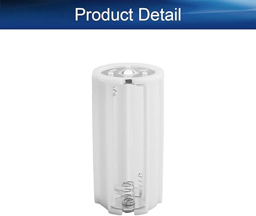 Vista 18 de Heyiarbeit 2 unids AA a D Tamaño Conexión Paralela Adaptadores de Batería Convertidor Casos Adaptador D Blanco