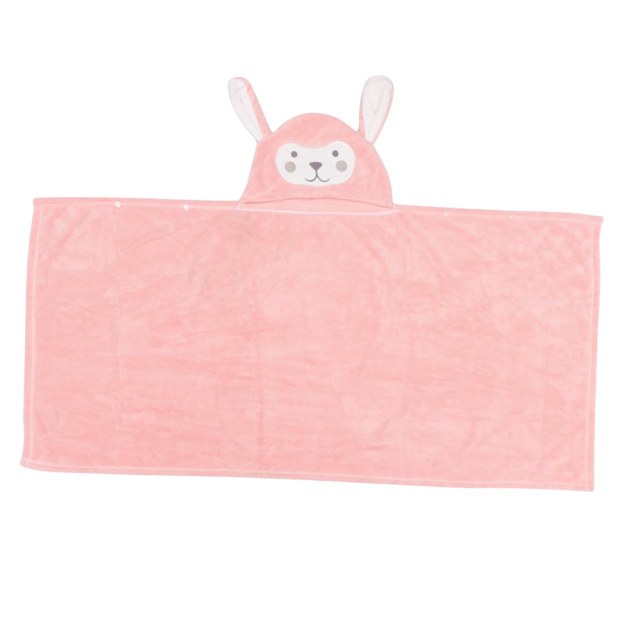Toyvian Toalla de Baño y Diseño de Conejo Rosa Capucha de Forro Polar Coral para Niños Absorción Rápida Adecuado para Playa y Parque Acuático