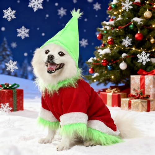 Disfraz de Perro Navidad Yoption Verde Talla XXL miniatura 2