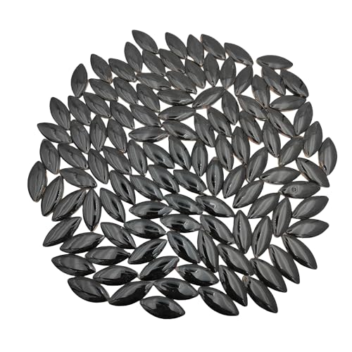 La Mejor Lista de Fabricación de mosaicos los preferidos por los clientes. 37 Azulejos de mosaico de pétalos de cerámica de 1 libra para manualidades, 1.33 x 0.58 pulgadas, piezas de azulejos de mosaico de hojas de sauce para kits de fabricación de...