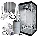 Produktbild Cultivalley Growbox Komplett-Set 100x100x200cm, 400W NDL MH Wuchs & HPS Blüte Bausatz Plug & Play, 160m³ Standard Klimaset mit AKF