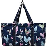 NGIL All Purpose Open Top 23' Classic Extra Large Utility Tote Bag 2019 Collection (Rooster Navy)