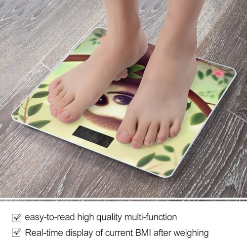 Báscula digital para baño de vidrio templado Cute Sloth miniatura 5