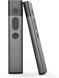 Presentation Remote with Green Light, Recargable Wireless Presenter PowerPoint Clicker for Mac OS/PPT/Keynote/Prezi/Google Slides/Windows/Android/Linux-Plug & Play(1 Pcs)