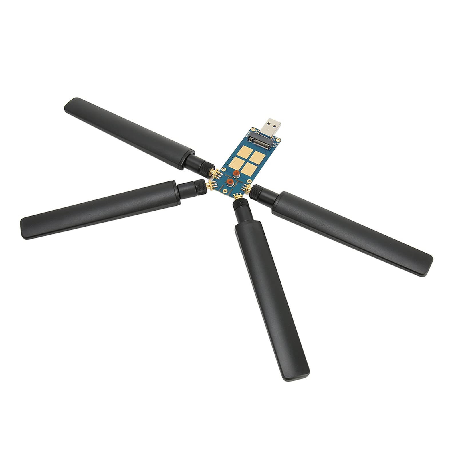 Carte WiFi DONGLE 5G, Extension DONGLE 5G USB3.1 à M.2 Clé B 4 Antennes Indicateur d'alimentation pour Internet