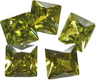 55carat Created Green Cubic Zircon at Wholesale Rate (Rs 7.5/carat) Fine Quality Princess Shape जरकन Loose Gemstone for Reselling Astrologers Jewellers Crystal Healing Astrological-picture-31