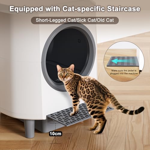 Ellenpent Automatic Litter Box — WiFi-Connected Rake Box with 90L Capacity — view 7