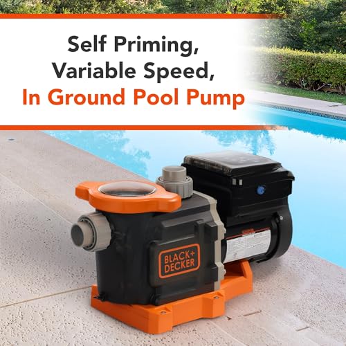 Image of BLACK+DECKER 1.5 HP Variable Speed In Ground Pool Pump - WiFi Enabled, Energy Star Certified, Dual Voltage (115V /230V)