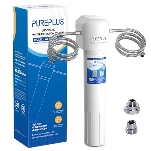 Image of PUREPLUS WFS5300A-20 5 Years Under Sink Water Filter System,NSF /ANSI 42 Certified, 40000 Gallons Removes Chlorine,Bad Taste & Odor, Direct Connect Under Counter Water Filtration System