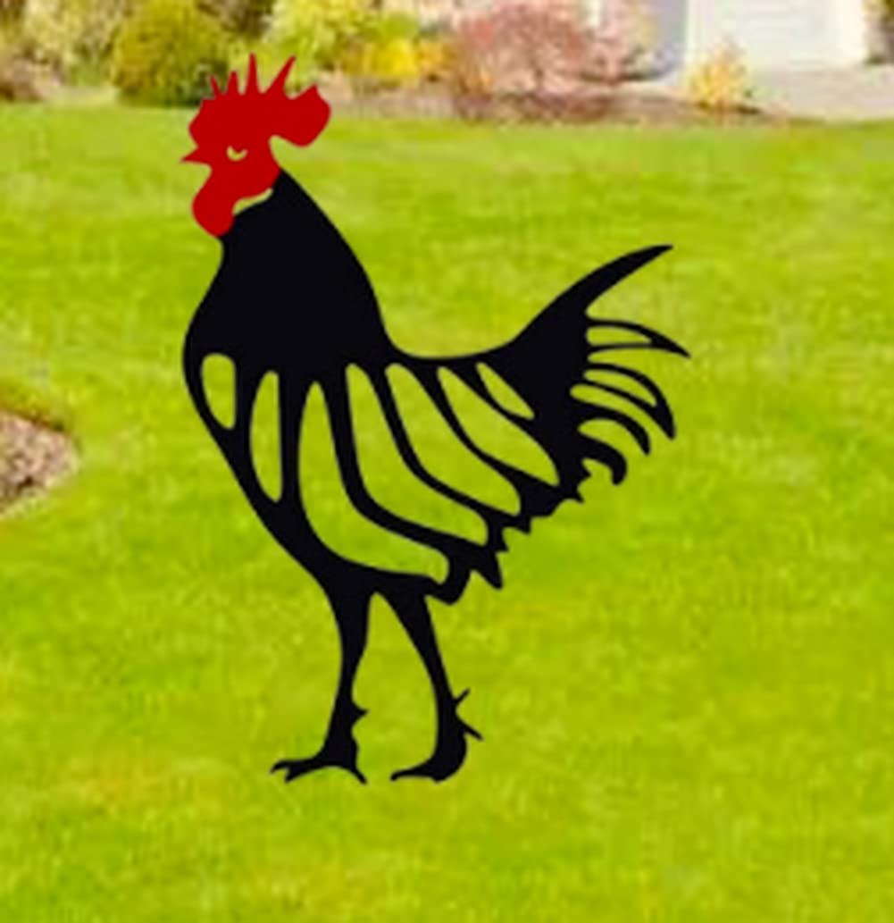 ガーデンオブジェ オーナメント ガーデニング 置物 庭アクリル ブラックニワトリ ガーデンオブジェ オーナメント ガーデニング 置物 庭アクリル