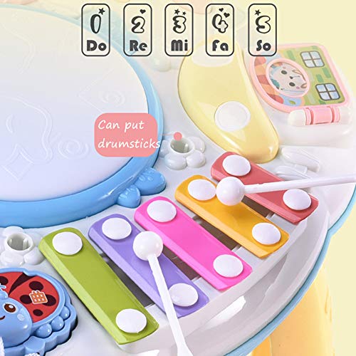 Speel activiteitencentrum, lichten leren muziektafel met droomtrommel/multifunctioneel educatief speelgoed voor peuters… - Image 6