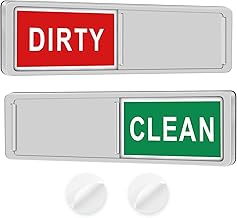 Dishwasher Magnet Clean Dirty Sign, Premium Dishwasher Magnet for Dishwasher Non Scratch and Strong Slide for Shows You Dishes are Clean or Dirty